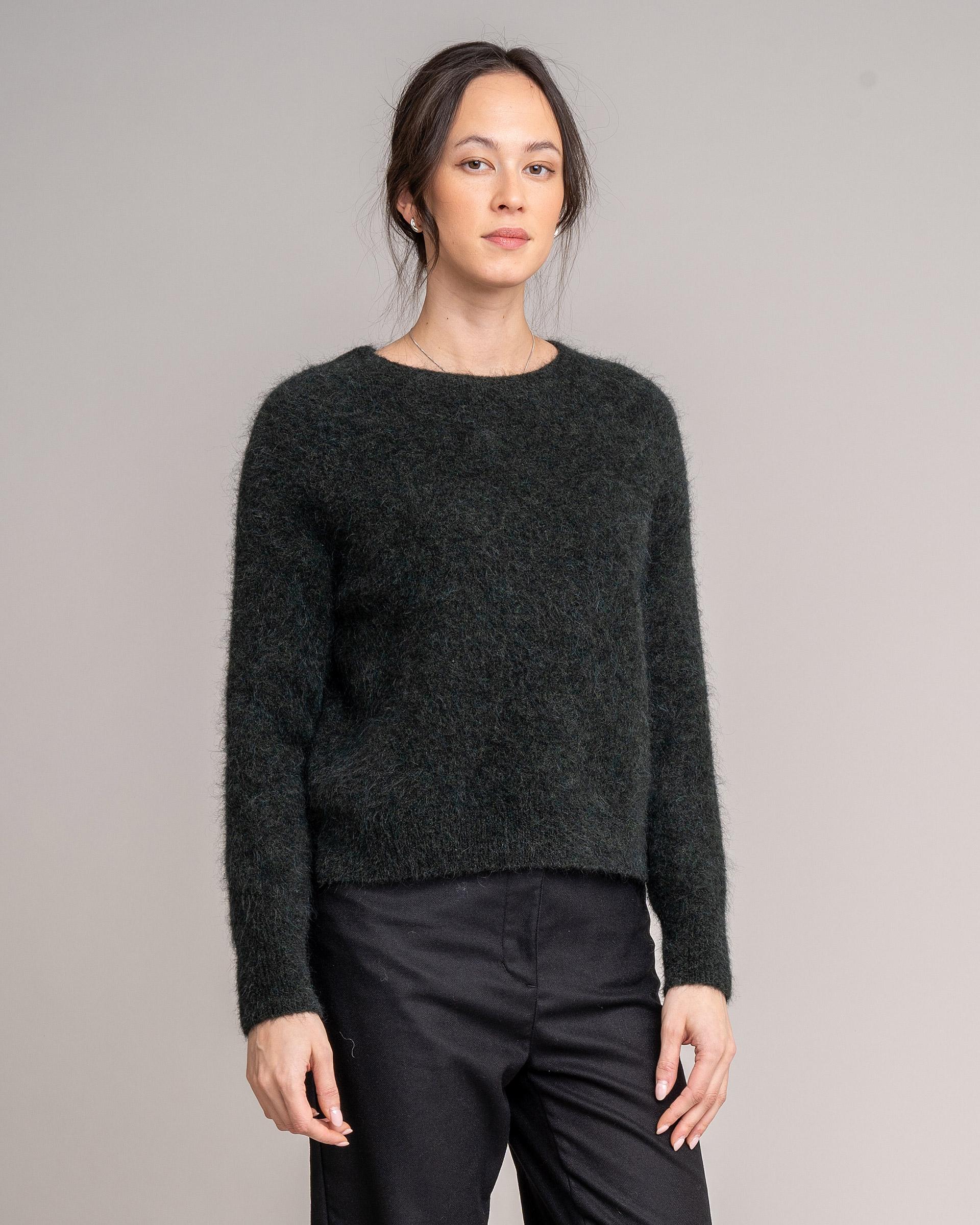 JOHNNYLOVE Alicia Sweater Bottle Green Damen Mohair Pullover grün